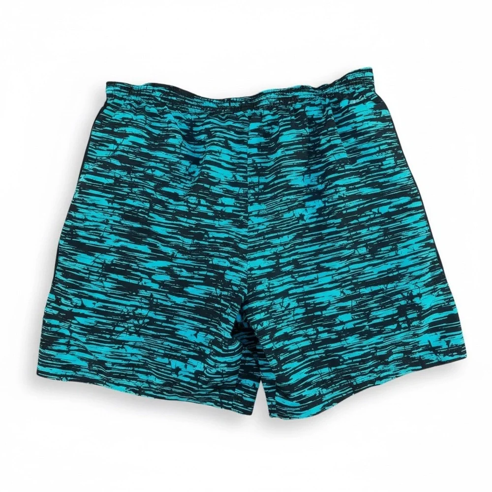 🌀‎ Nike Dri-FIT Running Shorts – Men’s Large – Blue/Black Print